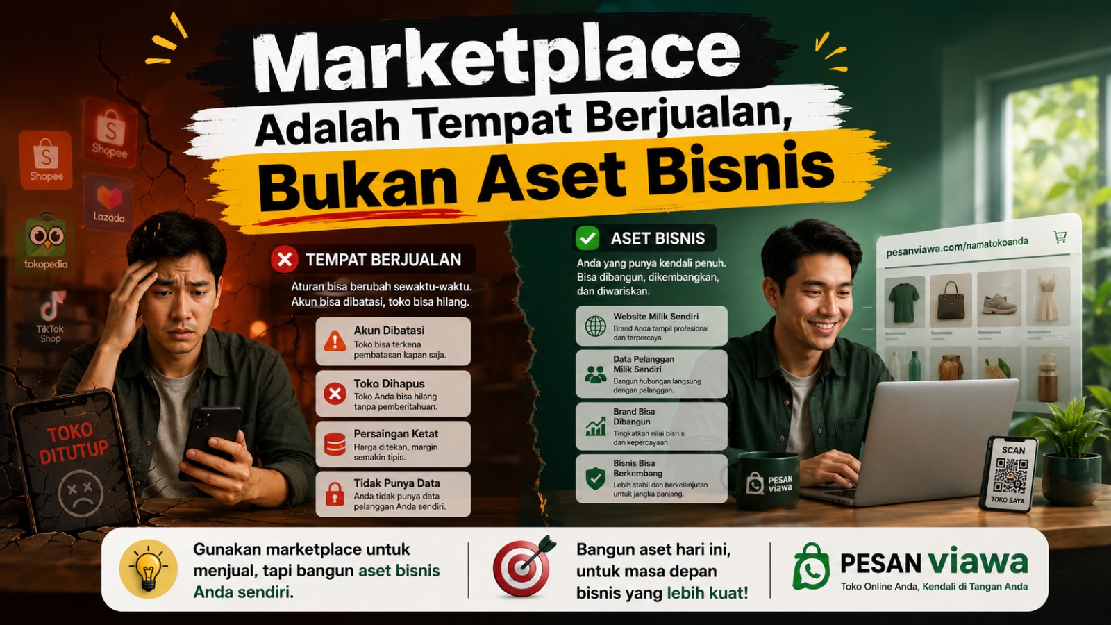 Marketplace Adalah Tempat Berjualan, Bukan Aset Bisnis