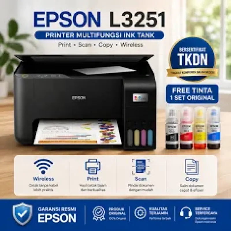  Epson L3251 EcoTank PSC Print Scan Copy WIFI